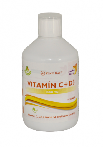 Swedish Nutra vitamín C + vitamín D3 + zinok na posiľnenie imunity 500 ml