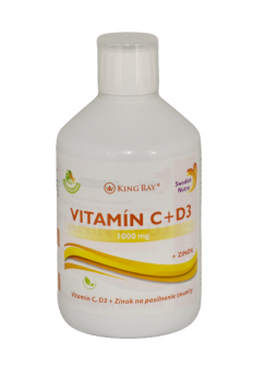Swedish Nutra vitamin C + vitamin D3 + zinek na posílení imunity 500 ml